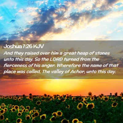 Picture 02 - Joshua 7:26 KJV - And they raised over him a great heap of stones - Bible Verse Picture