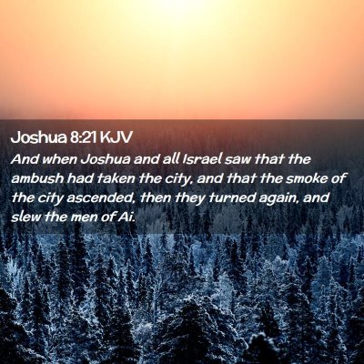 Picture 02 - Joshua 8:21 KJV - And when Joshua and all Israel saw that the - Bible Verse Picture