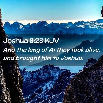 Picture 02 - Joshua 8:23 KJV - And the king of Ai they took alive, and brought - Bible Verse Picture