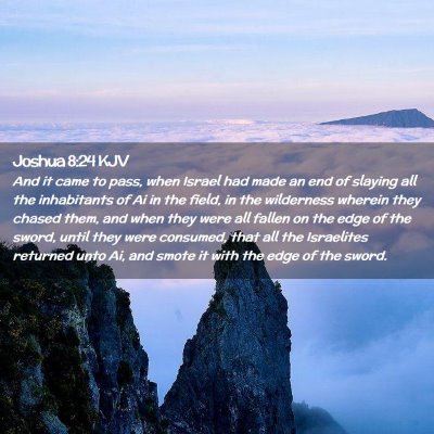 Picture 02 - Joshua 8:24 KJV - And it came to pass, when Israel had made an end - Bible Verse Picture
