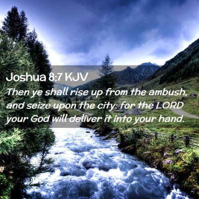 Picture 02 - Joshua 8:7 KJV - Then ye shall rise up from the ambush, and seize - Bible Verse Picture