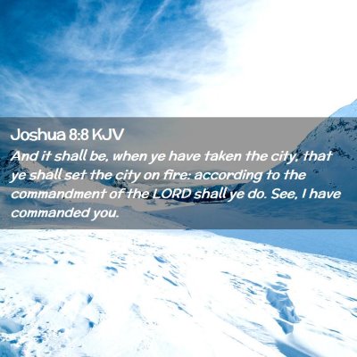 Picture 02 - Joshua 8:8 KJV - And it shall be, when ye have taken the city, - Bible Verse Picture