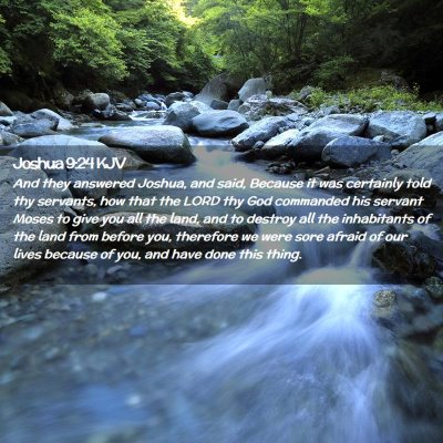 Picture 02 - Joshua 9:24 KJV - And they answered Joshua, and said, Because it - Bible Verse Picture