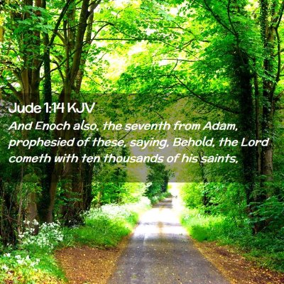 Picture 02 - Jude 1:14 KJV - And Enoch also, the seventh from Adam, prophesied - Bible Verse Picture