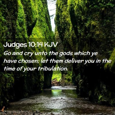 Picture 02 - Judges 10:14 KJV - Go and cry unto the gods which ye have chosen; - Bible Verse Picture