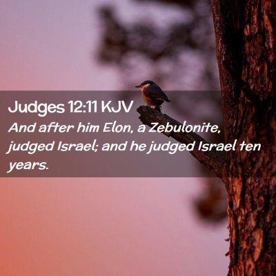 Picture 02 - Judges 12:11 KJV - And after him Elon, a Zebulonite, judged Israel; - Bible Verse Picture