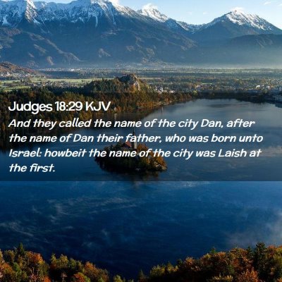 Picture 02 - Judges 18:29 KJV - And they called the name of the city Dan, after - Bible Verse Picture