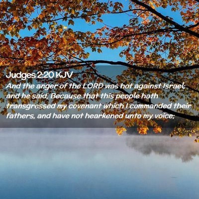 Picture 02 - Judges 2:20 KJV - And the anger of the LORD was hot against Israel; - Bible Verse Picture