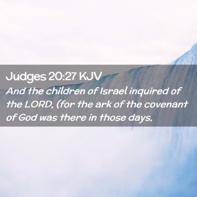 Picture 02 - Judges 20:27 KJV - And the children of Israel inquired of the LORD, - Bible Verse Picture