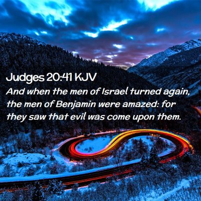 Picture 02 - Judges 20:41 KJV - And when the men of Israel turned again, the men - Bible Verse Picture