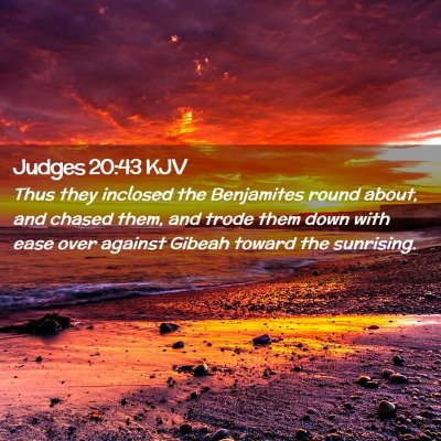 Picture 02 - Judges 20:43 KJV - Thus they inclosed the Benjamites round about, - Bible Verse Picture