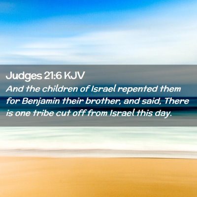 Picture 02 - Judges 21:6 KJV - And the children of Israel repented them for - Bible Verse Picture