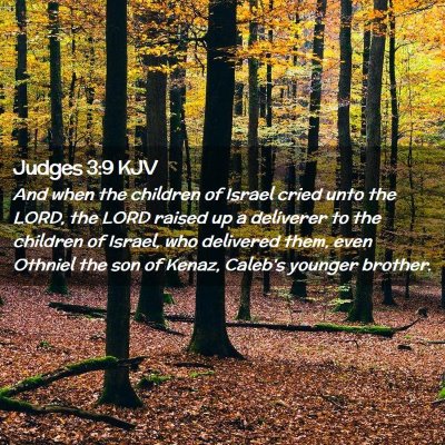 Picture 02 - Judges 3:9 KJV - And when the children of Israel cried unto the - Bible Verse Picture