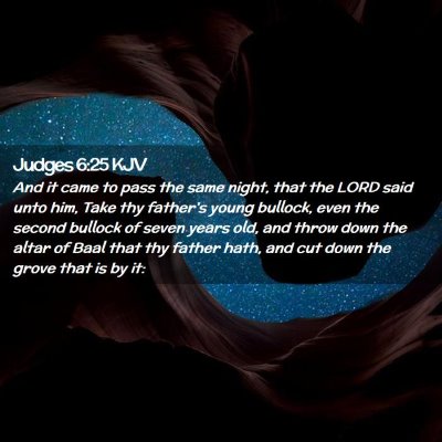 Picture 02 - Judges 6:25 KJV - And it came to pass the same night, that the LORD - Bible Verse Picture