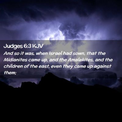 Picture 02 - Judges 6:3 KJV - And so it was, when Israel had sown, that the - Bible Verse Picture