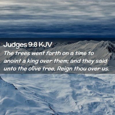 Picture 02 - Judges 9:8 KJV - The trees went forth on a time to anoint a king - Bible Verse Picture