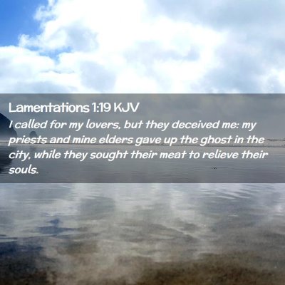Picture 02 - Lamentations 1:19 KJV - I called for my lovers, but they deceived me: my - Bible Verse Picture