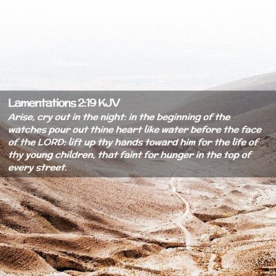 Picture 02 - Lamentations 2:19 KJV - Arise, cry out in the night: in the beginning of - Bible Verse Picture