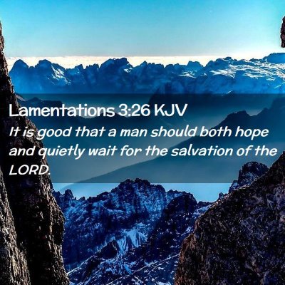 Picture 02 - Lamentations 3:26 KJV - It is good that a man should both hope and - Bible Verse Picture