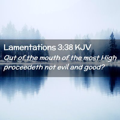 Picture 02 - Lamentations 3:38 KJV - Out of the mouth of the most High proceedeth not - Bible Verse Picture