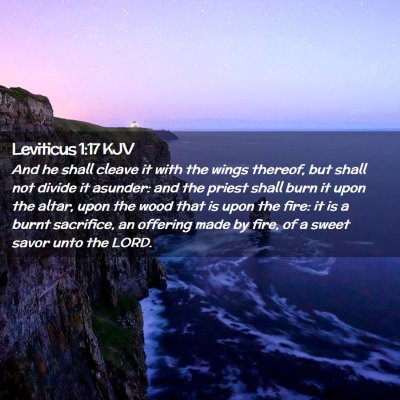 Picture 02 - Leviticus 1:17 KJV - And he shall cleave it with the wings thereof, - Bible Verse Picture