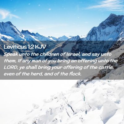 Picture 02 - Leviticus 1:2 KJV - Speak unto the children of Israel, and say unto - Bible Verse Picture