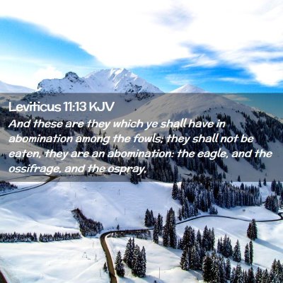 Picture 02 - Leviticus 11:13 KJV - And these are they which ye shall have in - Bible Verse Picture