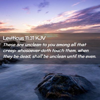 Picture 02 - Leviticus 11:31 KJV - These are unclean to you among all that creep: - Bible Verse Picture