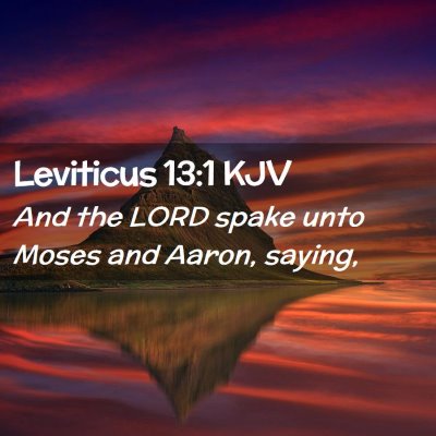 Picture 02 - Leviticus 13:1 KJV - And the LORD spake unto Moses and Aaron, - Bible Verse Picture