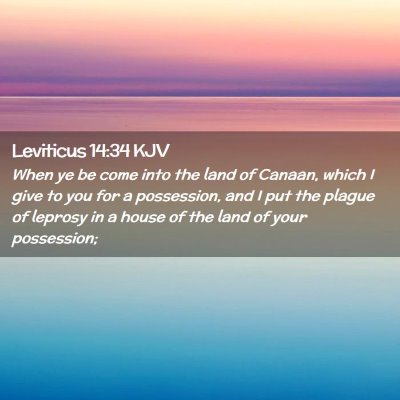 Picture 02 - Leviticus 14:34 KJV - When ye be come into the land of Canaan, which I - Bible Verse Picture