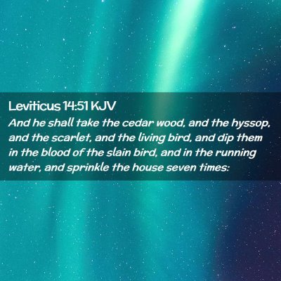 Picture 02 - Leviticus 14:51 KJV - And he shall take the cedar wood, and the hyssop, - Bible Verse Picture
