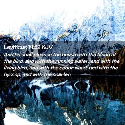 Picture 02 - Leviticus 14:52 KJV - And he shall cleanse the house with the blood of - Bible Verse Picture