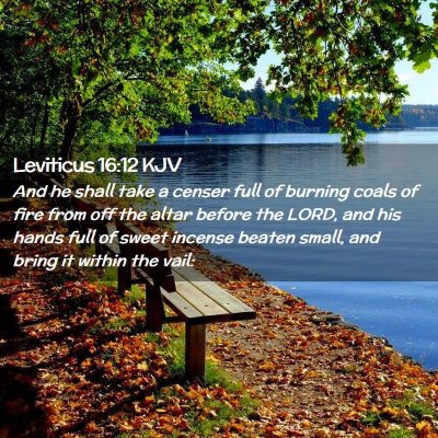 Picture 02 - Leviticus 16:12 KJV - And he shall take a censer full of burning coals - Bible Verse Picture