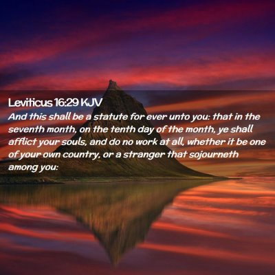 Picture 02 - Leviticus 16:29 KJV - And this shall be a statute for ever unto you: - Bible Verse Picture