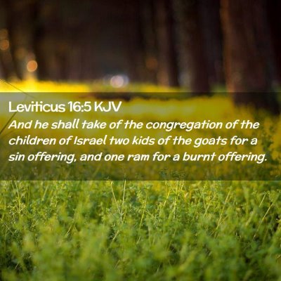 Picture 02 - Leviticus 16:5 KJV - And he shall take of the congregation of the - Bible Verse Picture