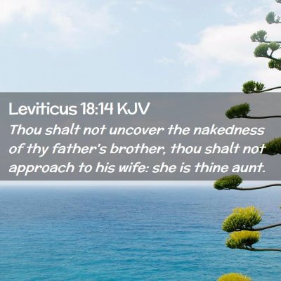 Picture 02 - Leviticus 18:14 KJV - Thou shalt not uncover the nakedness of thy - Bible Verse Picture