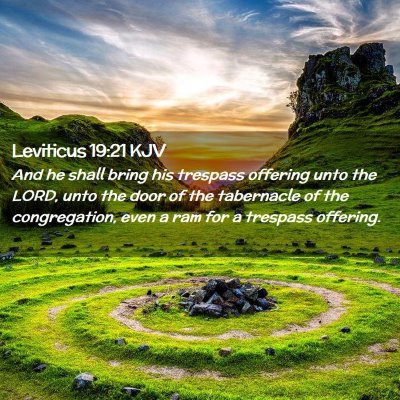 Picture 02 - Leviticus 19:21 KJV - And he shall bring his trespass offering unto the - Bible Verse Picture