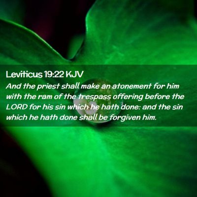 Picture 02 - Leviticus 19:22 KJV - And the priest shall make an atonement for him - Bible Verse Picture