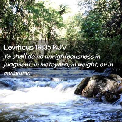 Picture 02 - Leviticus 19:35 KJV - Ye shall do no unrighteousness in judgment, in - Bible Verse Picture