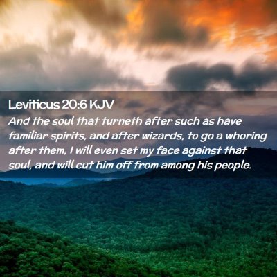 Picture 02 - Leviticus 20:6 KJV - And the soul that turneth after such as have - Bible Verse Picture