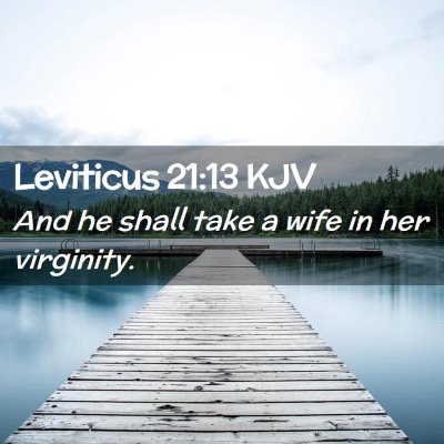 Picture 02 - Leviticus 21:13 KJV - And he shall take a wife in her - Bible Verse Picture
