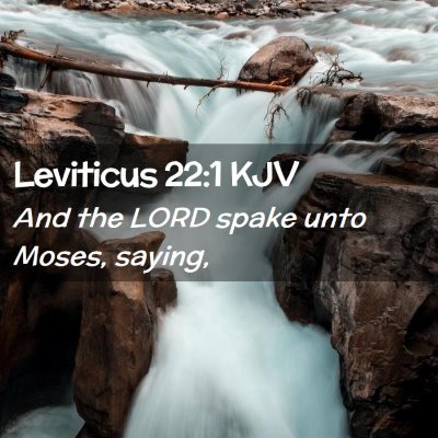 Picture 02 - Leviticus 22:1 KJV - And the LORD spake unto Moses, - Bible Verse Picture