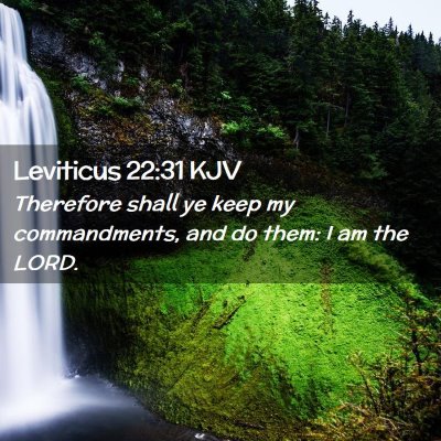 Picture 02 - Leviticus 22:31 KJV - Therefore shall ye keep my commandments, and do - Bible Verse Picture