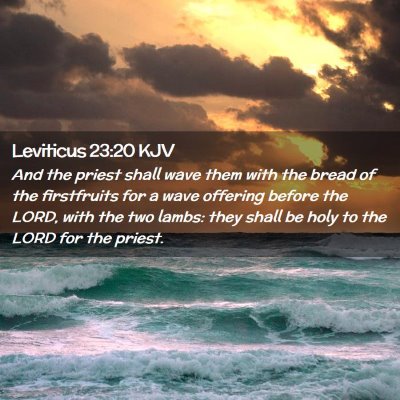 Picture 02 - Leviticus 23:20 KJV - And the priest shall wave them with the bread of - Bible Verse Picture