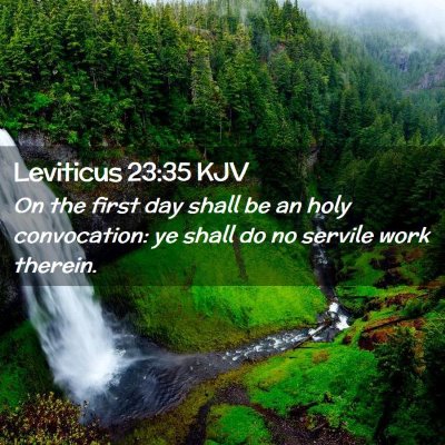 Picture 02 - Leviticus 23:35 KJV - On the first day shall be an holy convocation: ye - Bible Verse Picture