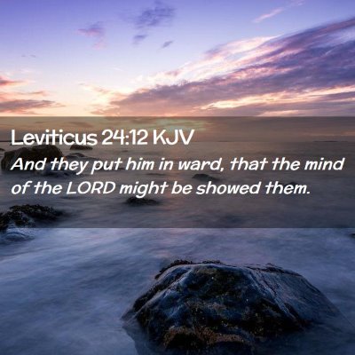 Picture 02 - Leviticus 24:12 KJV - And they put him in ward, that the mind of the - Bible Verse Picture