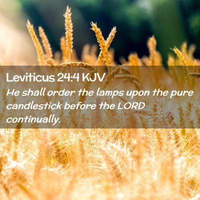 Picture 02 - Leviticus 24:4 KJV - He shall order the lamps upon the pure - Bible Verse Picture