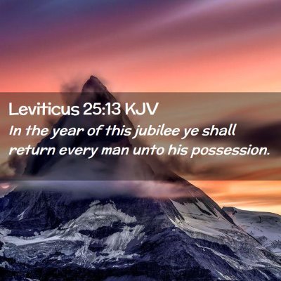 Picture 02 - Leviticus 25:13 KJV - In the year of this jubilee ye shall return every - Bible Verse Picture