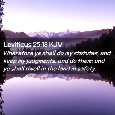Picture 02 - Leviticus 25:18 KJV - Wherefore ye shall do my statutes, and keep my - Bible Verse Picture
