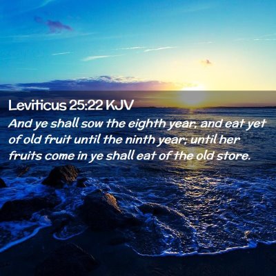 Picture 02 - Leviticus 25:22 KJV - And ye shall sow the eighth year, and eat yet of - Bible Verse Picture